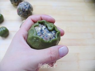 一样的月光,,不一样的生活——广式抹茶五仁月饼的做法步骤:7