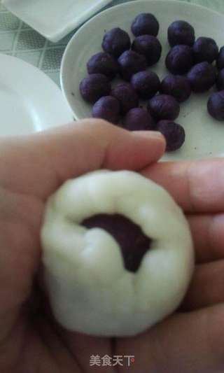 紫薯冰皮月饼的做法步骤:12