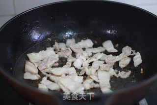大扁豆炒五花肉的做法步骤:4