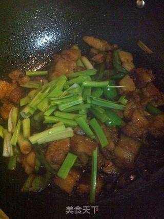 青蒜回锅肉的做法步骤:4