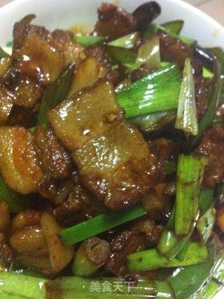 青蒜回锅肉的做法步骤:5