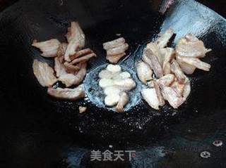 野韭菜苔回锅肉的做法步骤：5