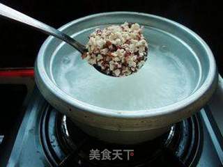 白菜花生米粥的做法步骤:5