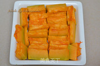 酸豆角剁椒蒸南瓜的做法步骤:3