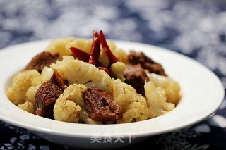 牛肉烧花菜的做法步骤:9
