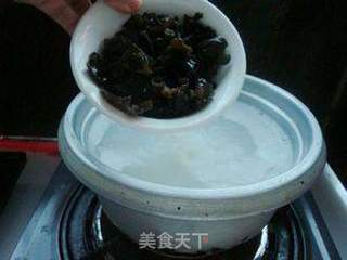 鸡肉木耳粥的做法步骤:7