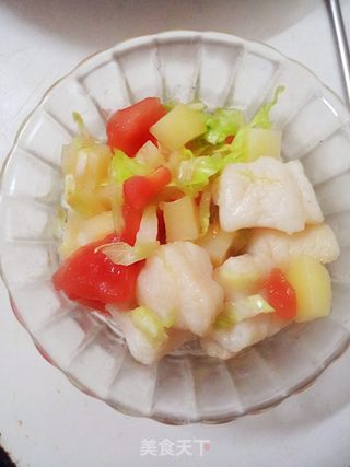 清新脆嫩——泰味鳕鱼蔬菜沙拉的做法步骤:6