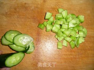 黄瓜芙蓉蟹的做法步骤:4