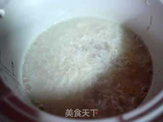宝宝辅食:淮山莲子瘦肉粥的做法步骤:5