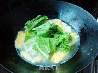 白菜豆腐鸡蛋汤的做法步骤:7