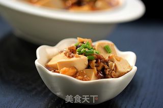 香菇肉末豆腐的做法步骤:12