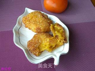 椰香柿子饼的做法步骤:8