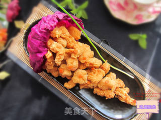 劲爆鸡米花——如何做出有漂亮鳞片的鸡米花的做法步骤:12