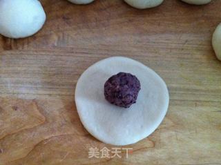 豆沙花卷面包的做法步骤:6