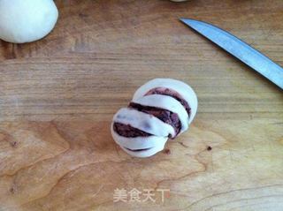 豆沙花卷面包的做法步骤:10