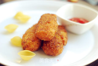 虾肉奶酱可乐饼的做法步骤:7