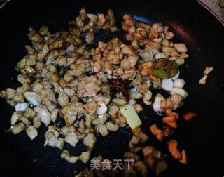 【鸡丁米线】---独特的鸡丁米线米粉的做法步骤:5