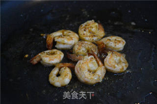 【法式面包配苹果黑椒鲜虾】的做法步骤:10