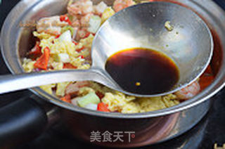 虾仁鸡蛋捞面的做法步骤:8