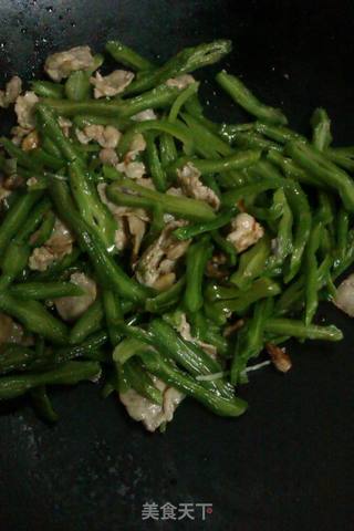 刀豆干炒肉片的做法步骤:5