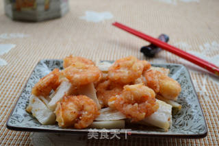 莲藕炒手剥虾的做法步骤:13