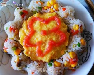 儿童创意菜谱----花朵炒饭的做法步骤:15