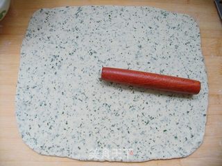 【教你做最简单的花卷】酷爱这一种特别的味道——椒叶小花卷的做法步骤:8