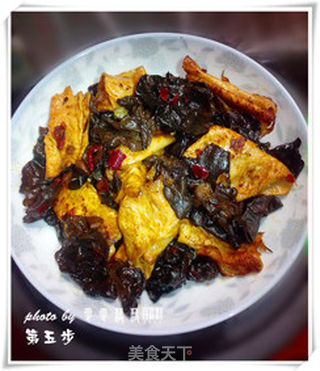 辣味木耳腐皮的做法步骤:5