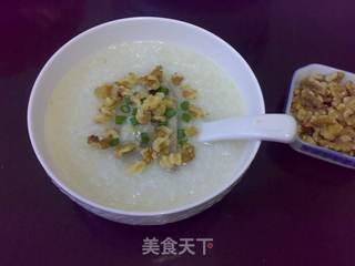 核桃猪肝粥的做法步骤:6