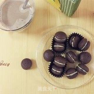 抹茶夹心巧克力小西饼的做法步骤:23