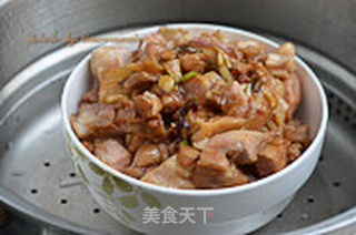 香芋蒸鸡腿的做法步骤:8