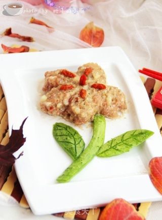 儿童创意菜谱---花朵肉末的做法步骤:9