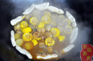 农家鲍鱼一锅出的做法步骤:7