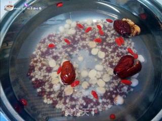 红豆莲子糯米粥的做法步骤:4