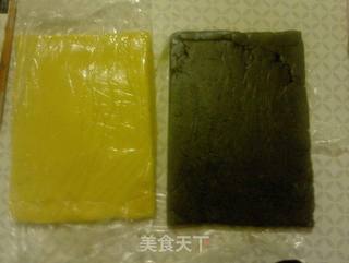 抹茶棋格曲奇饼的做法步骤:8