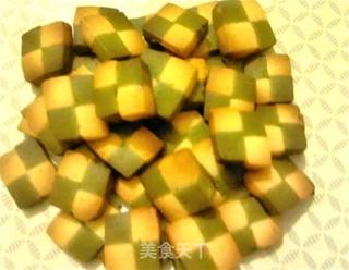 抹茶棋格曲奇饼的做法步骤:12
