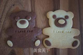 黑白双色小熊饼干的做法步骤:9