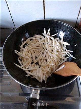 茭白炒肉丝的做法步骤:5