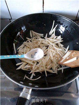 茭白炒肉丝的做法步骤:6