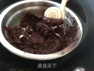 巧克力花生碎棒棒饼干的做法步骤:7