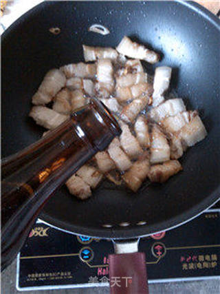 蚝油茭白五花肉的做法步骤:7