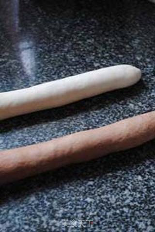 可可双色馒头的做法步骤:3