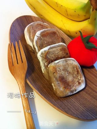 健康甜点 【香蕉糯米豆沙饼】的做法步骤：5