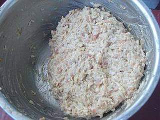菌蔬蒸狮子头的做法步骤:4