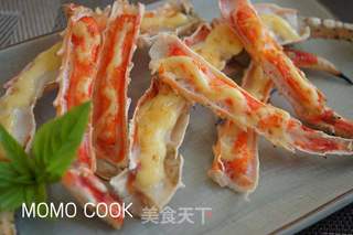 制做超级简单却奢华美味的色拉酱烤帝王蟹的做法步骤:5