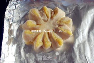 椰香菊花包的做法步骤:12