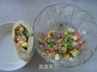 火腿沙拉口袋饼的做法步骤:12