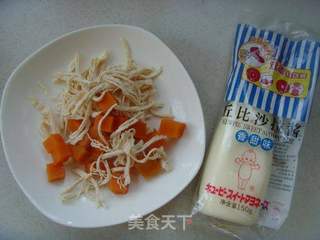香甜可口---南瓜鸡肉沙拉的做法步骤:4