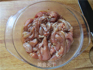 黑椒鸡柳的做法步骤:4