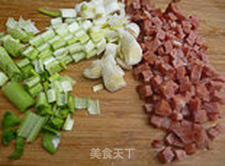 火腿炒饭的做法步骤:4